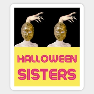 HALLOWEEN SISTERS with Witch Hand (2) - Halloween Witches | Witch Mask | Halloween Costume Sticker